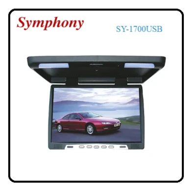 Symphony 17" ROOF MOUNT MONITOR WITH I/DUAL AV INPUT 24V BLACK  - SY-1700USB - Symphony